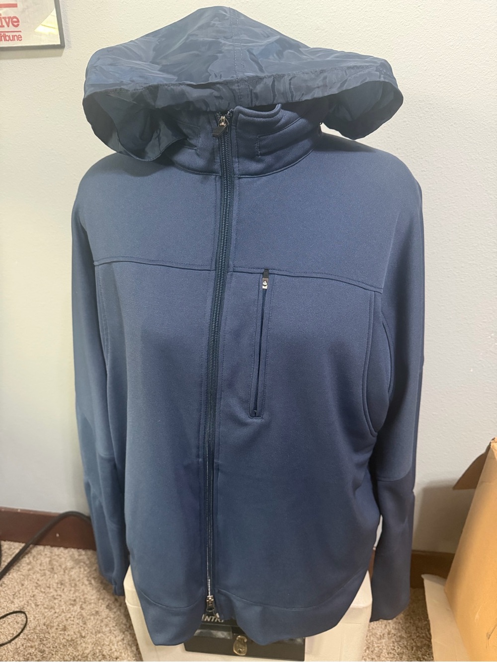 Eddie Bauer Womens XL Navy Hooded Full-Zip Jacket
